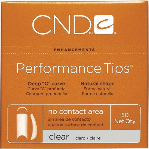 CND® NAIL TIPS & FORMS  Clear Performance™ Tips #4 (50 ct) - Professional Salon Brands