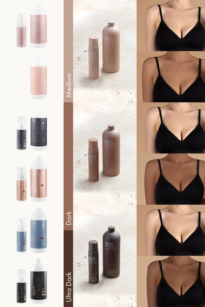 Vani-T Liquid Sun Express Spray Tan Solution - Ultra Dark 1L - Professional Salon Brands