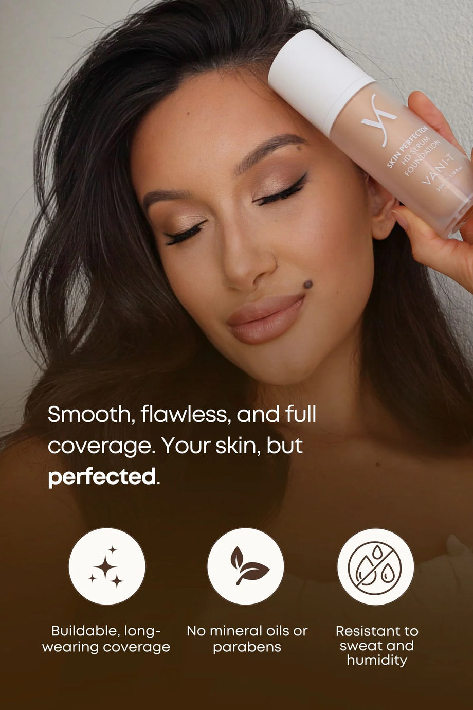 Vani-T Skin Perfector HD Serum Foundation Shade- F49 - Professional Salon Brands