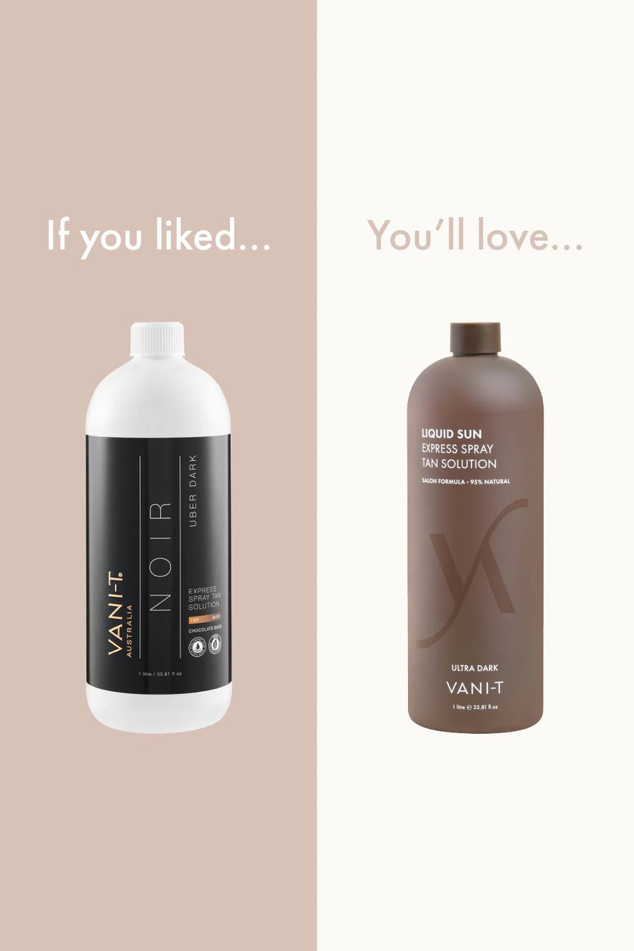 Vani-T Liquid Sun Express Spray Tan Solution - Ultra Dark 1L - Professional Salon Brands