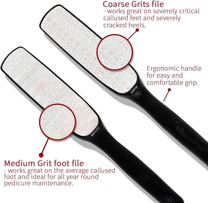 Checi Professional Autoclavable Foot File - Dual-Sided (Medium/Coarse)