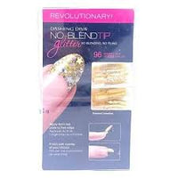 Dashing Diva No-Blend Tip Glitter Gold 96 Tips