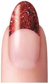 Dashing Diva No-Blend Tip Glitter Red 96 Tips - Professional Salon Brands