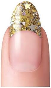 Dashing Diva No-Blend Tip Glitter Gold 96 Tips