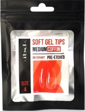 IBD INDIVIDUAL SOFT GEL TIPS - MEDIUM COFFIN - 50 COUNT - Professional Salon Brands