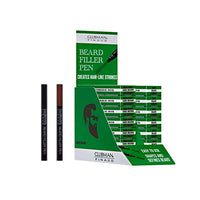 Clubman Beard Filler Pen Display 6pc Dark Brown, 6pc Black