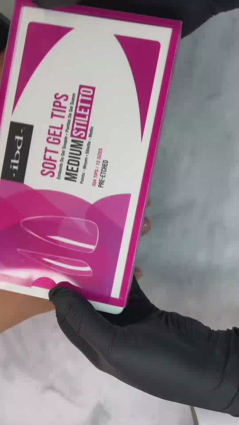 IBD Soft Gel Tips - Medium Square 504 Tips / 12 Sizes