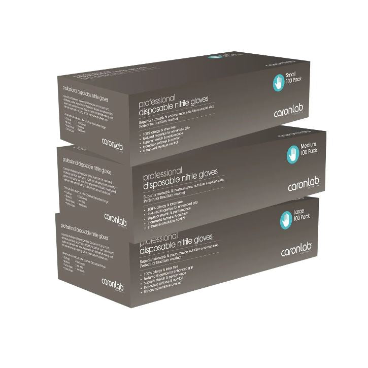 Caronlab Nitrile Gloves Small (Black)