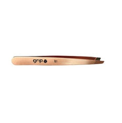 Caron Grip Tweezers Slant Rose Gold - Professional Salon Brands