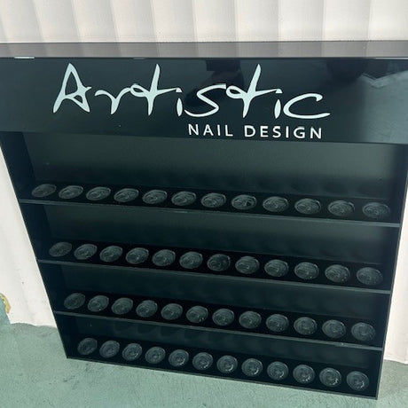 Artistic Nail Design 48pc Wall Rack Black