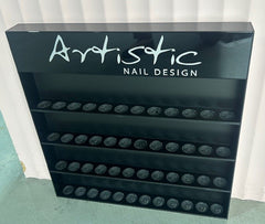 Artistic Nail Design 48pc Wall Rack Black - Professional Salon Brands