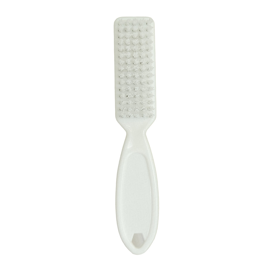 NAIL SCRUB BRUSH - PLASTIC HANDLE WHITE - Professional Salon Brands