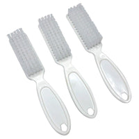 Nail Scrub Brush Plastic White Handle