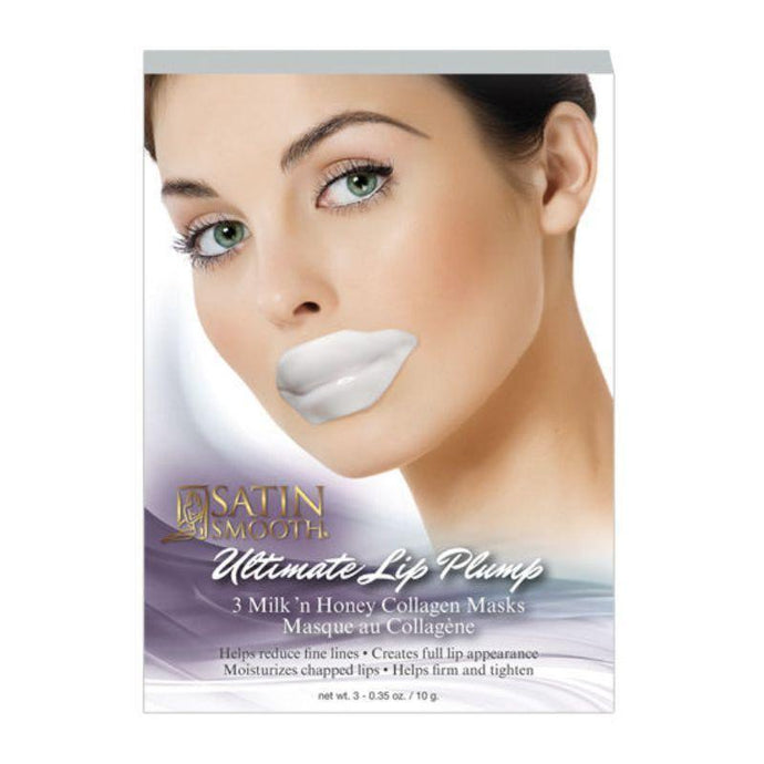 Satin Smooth Ultimate Lip Plum Collagen Mask 3 pack - Professional Salon Brands