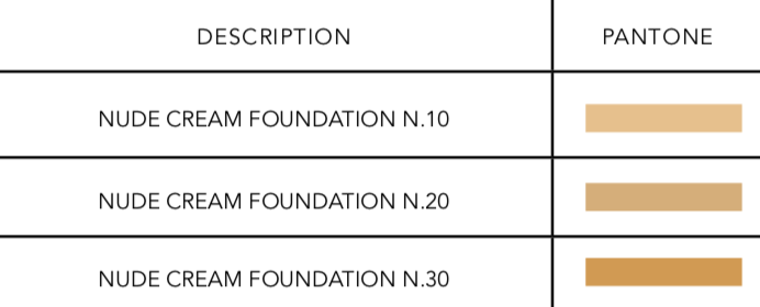 Vagheggi Nude Cream Foundation N.30 - Professional Salon Brands