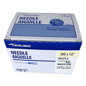 TERUMO NEEDLE 100PK 30G X 1/2" - Professional Salon Brands