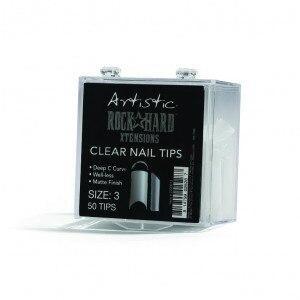 Artistic Rock Hard Xtentions Clear Nail Tips 50ct Size 3