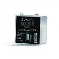 Artistic Rock Hard Xtentions Clear Nail Tips 50ct Size 7