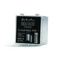 Artistic Rock Hard Xtentions Clear Nail Tips 50ct Size 8