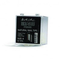 Artistic Rock Hard Xtentions Natural Nail Tips 50ct Size 8