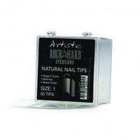 Artistic Rock Hard Xtentions Natural Nail Tips 50ct Size 3