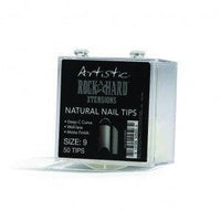 Artistic Rock Hard Xtentions Natural Nail Tips 50ct Size 9