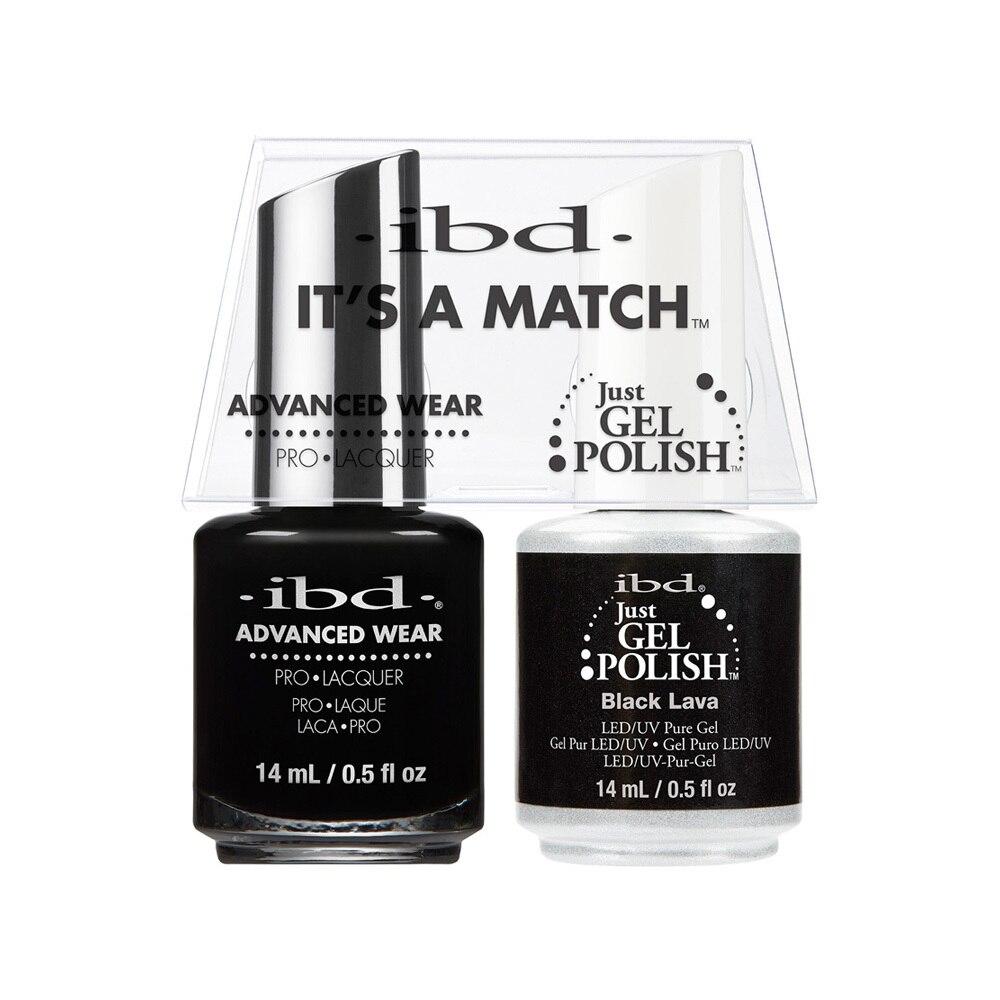 ibd Gel Polish & Lacquer Duo - Black Lava - Professional Salon Brands
