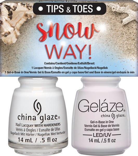 China Glaze Gelaze Gel & Lacquer Duo - Snow Way! - Professional Salon Brands