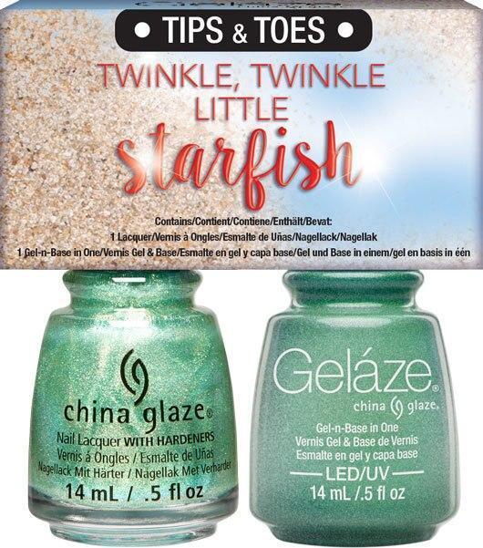 China Glaze Gelaze Gel & Lacquer Duo - Twinkle Twinkle Little Starfish - Professional Salon Brands