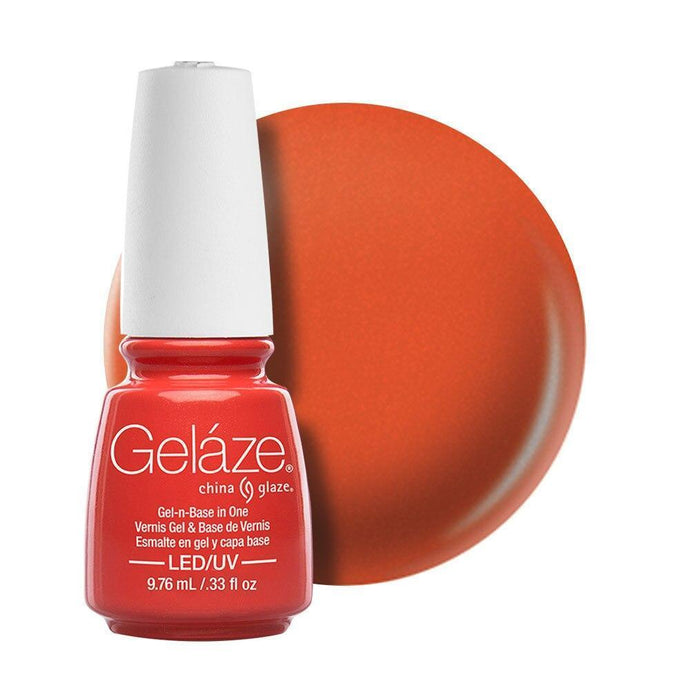 China Glaze Gelaze Gel & Base 14ml - Coral Star - Professional Salon Brands