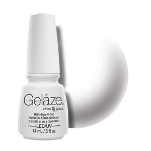China Glaze Gelaze Gel & Base 14ml - White On White - Professional Salon Brands