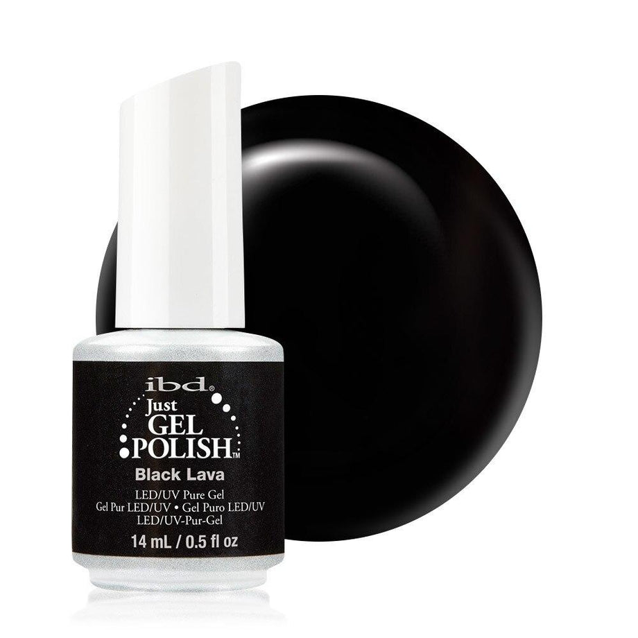 ibd Just Gel Polish 14ml - Black Lava - Professional Salon Brands