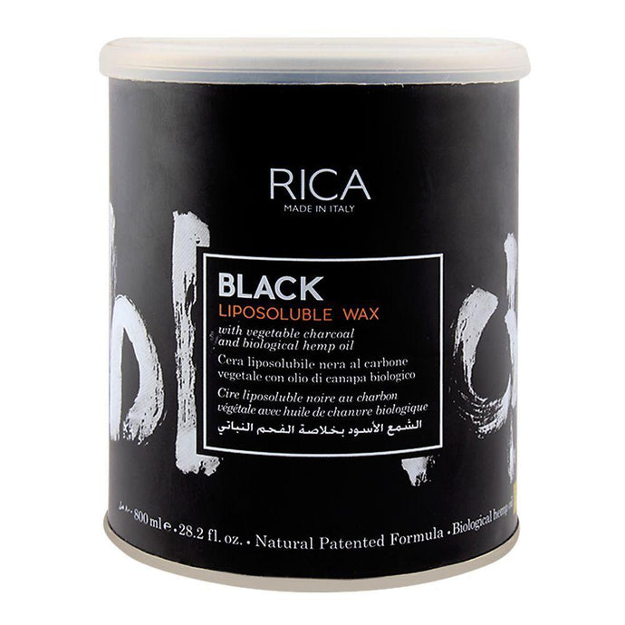 Rica Liposoluble Wax 800ml - Black Hemp - Professional Salon Brands